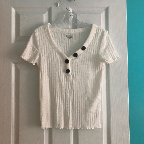American Eagle White Knit Top - Picture 1 of 4